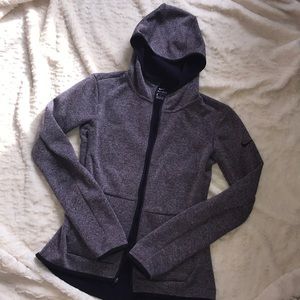 Nike purple fleece lined zip up